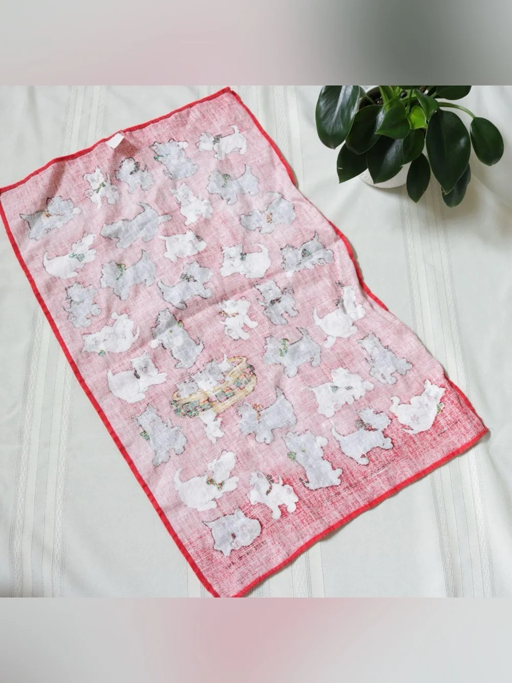 Vintage scottish terrier tea towel